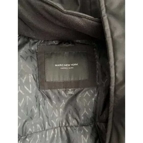 Andrew Marc Gattaca New York Puffer Parka Winter Jacket Coat with Fur Hood M - Picture 4 of 4
